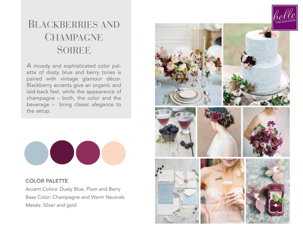 Alejandra Baca Mood Boards of Blackberries and Champagne Soiree