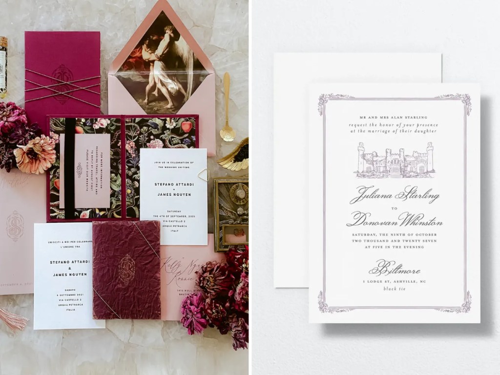 Fairytale and dark fantasy invitations - WeddingPro