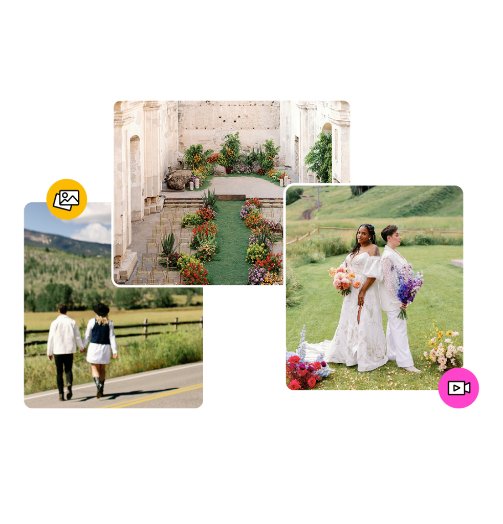 Example images used to showcase vendor work in their Storefront portfolio.